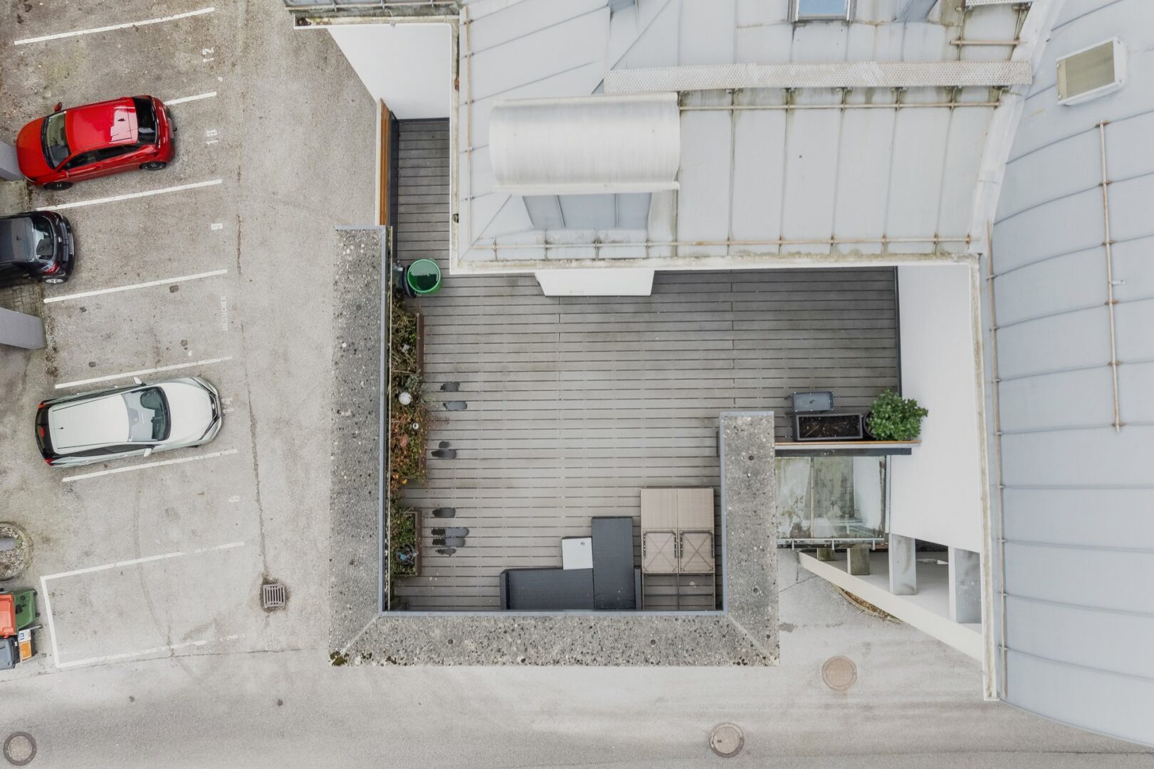 Drohnenfoto Dachterrasse